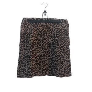 Ann Taylor Loft Leopard Animal Print Pencil Skirt Mini Size 2 2P
